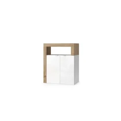 3S. x Home Meuble de rangement salle de bain 2 Portes blanc L64xH78 cm Sale