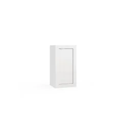 3S. x Home Meuble de rangement salle de bain Bari 1 porte coloris blanc L42xH78 cm New