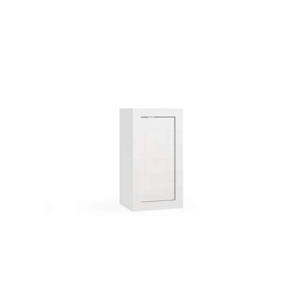 3S. x Home Meuble de rangement salle de bain Bari 1 porte coloris blanc L42xH78 cm New