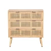 3S. x Home Meuble de Rangement Scandinave 3 Tiroirs Cannage en Bois MANILLA Sale