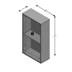 3S. x Home Meuble haut de salle de bains avec une porte ZAMORA Online