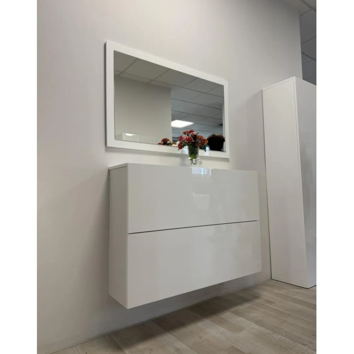 3S. x Home Meuble porte chassures 2 portes abattantes suspendu Outlet