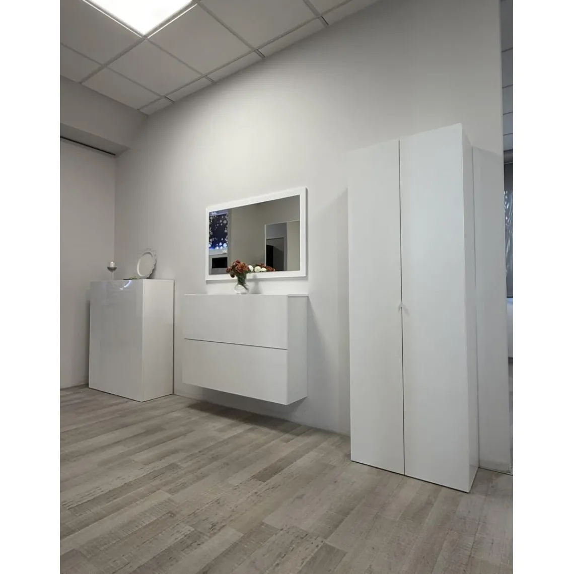 3S. x Home Meuble porte chassures 2 portes abattantes suspendu Outlet