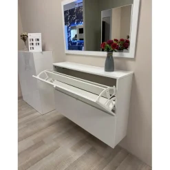 3S. x Home Meuble porte chassures 2 portes abattantes suspendu Outlet