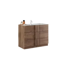 3S. x Home Meuble salle de bain Jessie sur pieds coloris Chêne Mercure Best