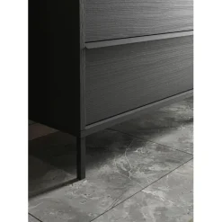 3S. x Home Meuble salle de bain sur pieds coloris Frêne Noir Sale