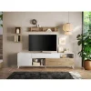 3S. x Home Meuble TV 241 cm Blanc laqué Hot