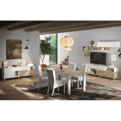 3S. x Home Meuble TV 241 cm Blanc laqué Hot