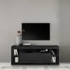 3S. x Home Meuble TV 1 porte chene noir Outlet