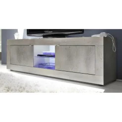 3S. x Home Meuble TV 2 portes BASIC décor chene pin Hot