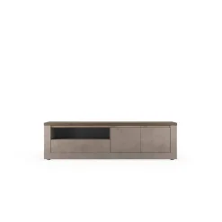 3S. x Home Meuble tv 2 portes et 1 Tiroir et niche ISCHIA avec éclairage LED intégré Sale