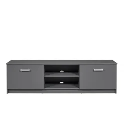 3S. x Home Meuble TV 2 Portes Gris Graphite ELENZIO Clearance