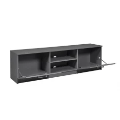 3S. x Home Meuble TV 2 Portes Gris Graphite ELENZIO Clearance