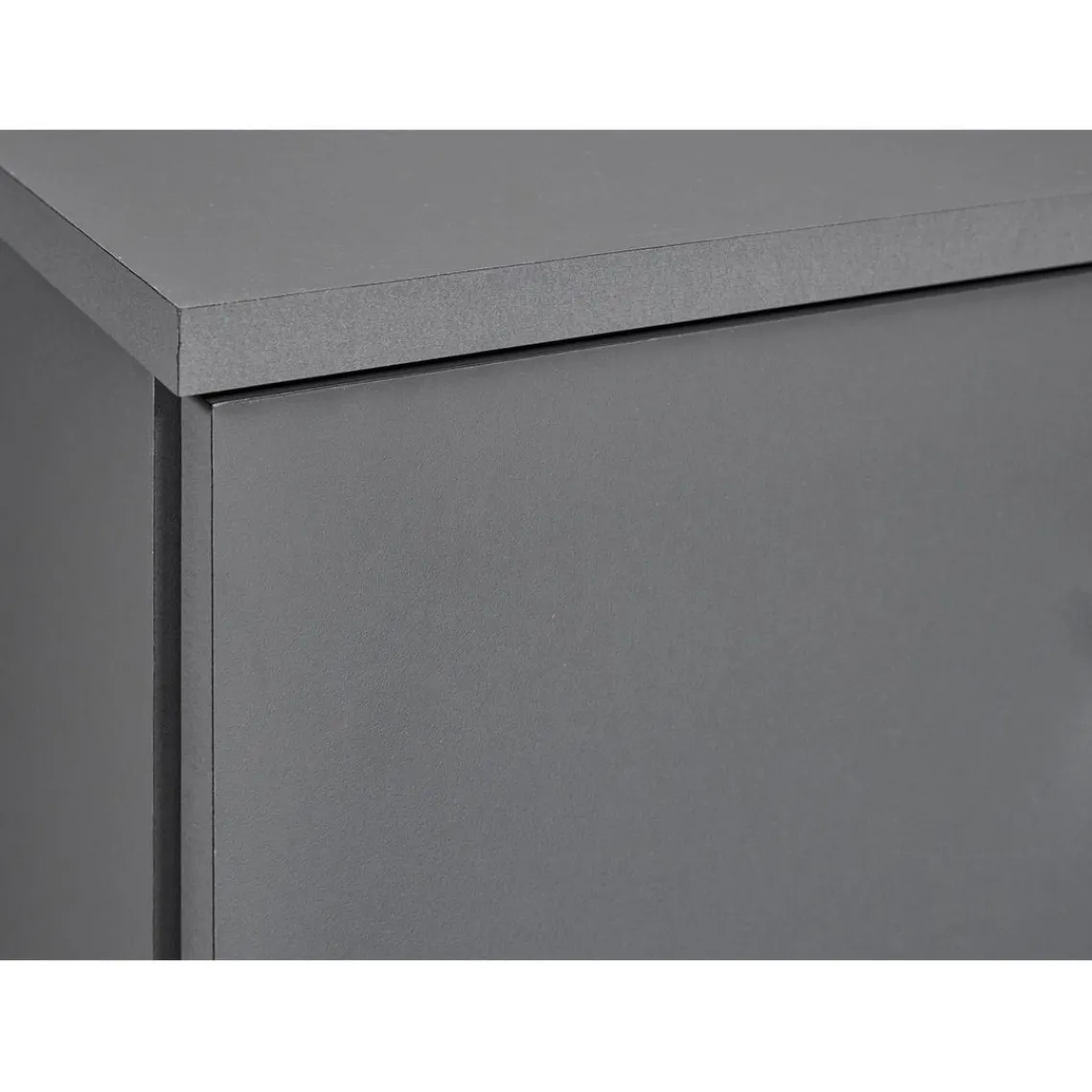 3S. x Home Meuble TV 2 Portes Gris Graphite ELENZIO Clearance