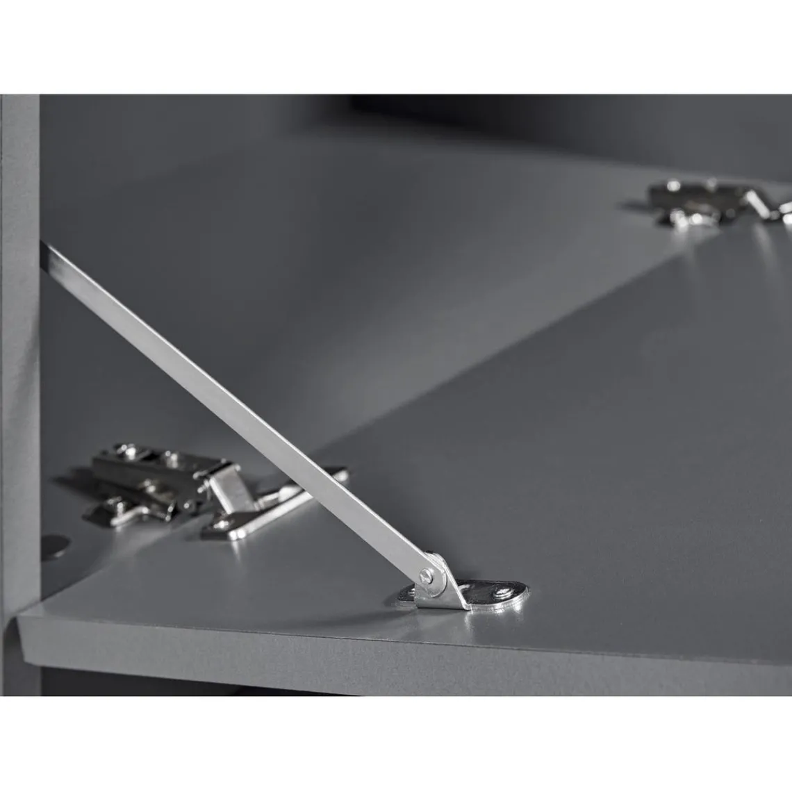 3S. x Home Meuble TV 2 Portes Gris Graphite ELENZIO Clearance