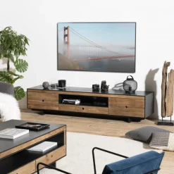 Macabane Meuble TV 3 tiroirs 1 niche Pin recyclé DANIDO Clearance