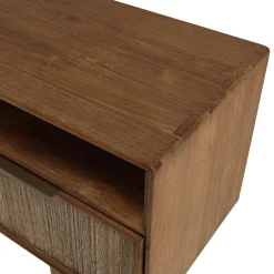 Macabane Meuble TV 2 tiroirs 2 niches en bois de teck recyclé Sale