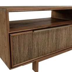 Macabane Meuble TV 2 tiroirs 2 niches en bois de teck recyclé Sale