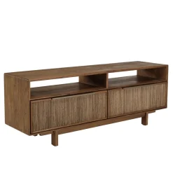 Macabane Meuble TV 2 tiroirs 2 niches en bois de teck recyclé Sale