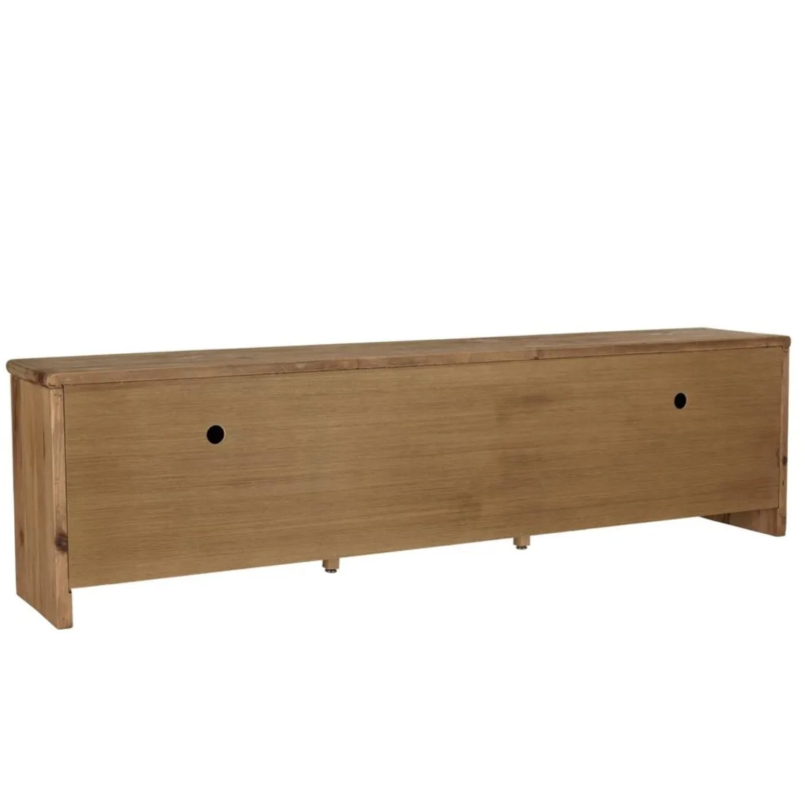 Macabane Meuble TV 2 tiroirs 4 portes bois pin recyclé SANDY