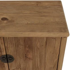 Macabane Meuble TV 2 tiroirs 4 portes bois pin recyclé SANDY