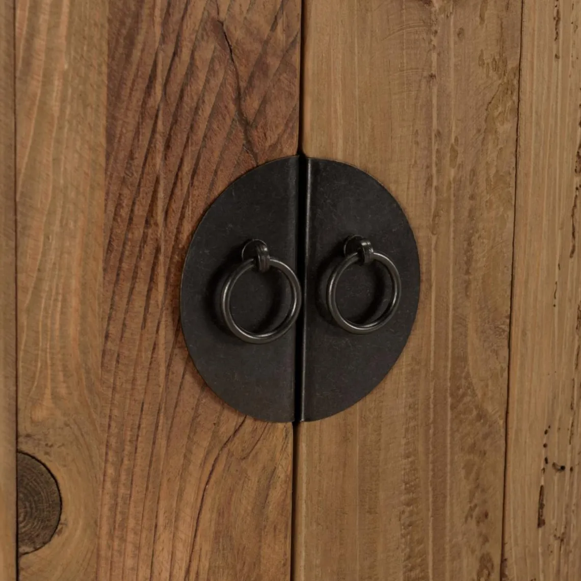 Macabane Meuble TV 2 tiroirs 2 portes bois pin recyclé SANDY Clearance