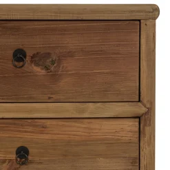 Macabane Meuble TV 2 tiroirs 2 portes bois pin recyclé SANDY Clearance