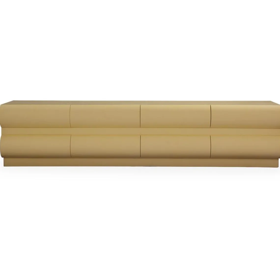 3S. x Home Meuble tv 8 tiroirs arrondis Mezade Bois Beige