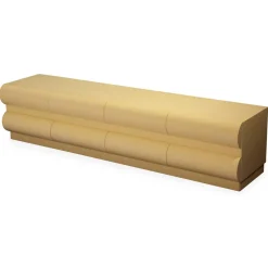 3S. x Home Meuble tv 8 tiroirs arrondis Mezade Bois Beige