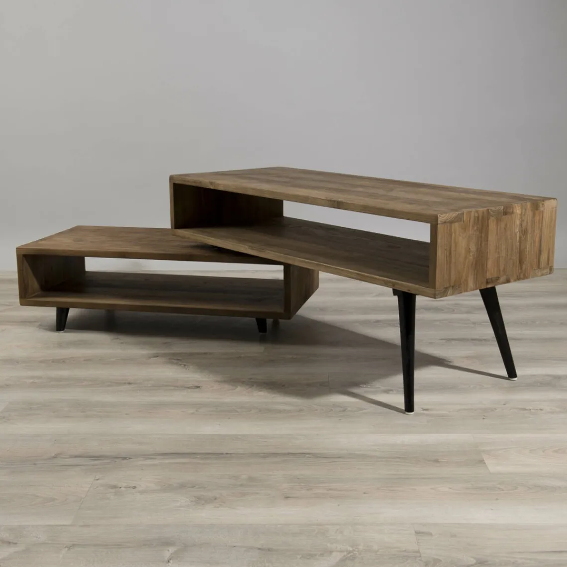 Macabane Meuble TV ALIDA Bois Rotatif Scandi Clearance