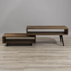 Macabane Meuble TV ALIDA Bois Rotatif Scandi Clearance