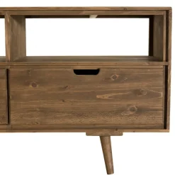 Macabane Meuble Tv ANDY Scandi Bois 3 Tiroirs 3 Niches Sapin Outlet