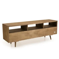 Macabane Meuble Tv ANDY Scandi Bois 3 Tiroirs 3 Niches Sapin Outlet