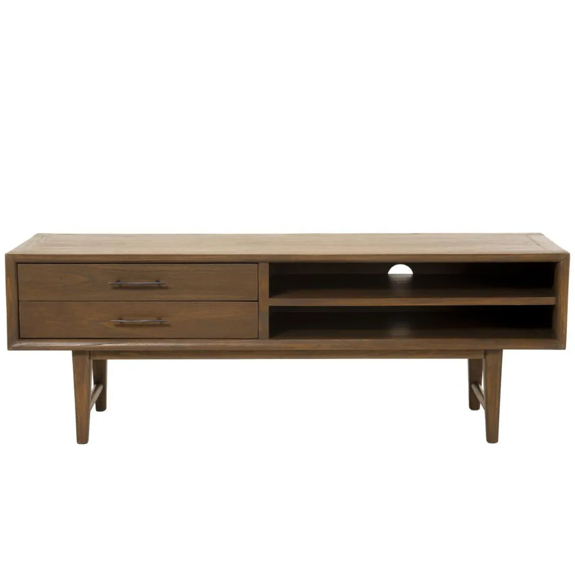 Macabane Meuble TV avec 2 tiroirs et 2 niches en mindi Discount