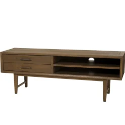 Macabane Meuble TV avec 2 tiroirs et 2 niches en mindi Discount