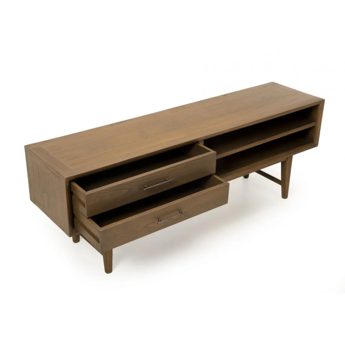 Macabane Meuble TV avec 2 tiroirs et 2 niches en mindi Discount