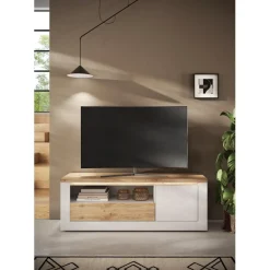 3S. x Home Meuble TV Blanc SAVONA Discount