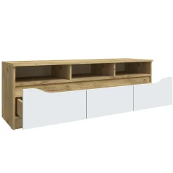 3S. x Home Meuble TV 130cm Chêne Et Blanc Online