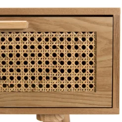 Macabane Meuble TV couleur naturel 3 tiroirs cannage - RODRIGO Clearance