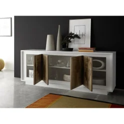 3S. x Home Meuble TV deux portes une niche New