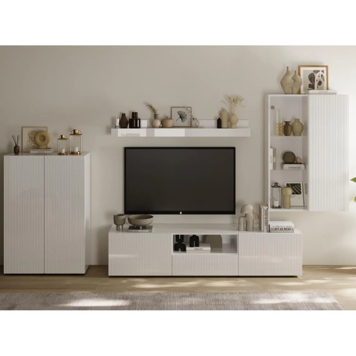 3S. x Home Meuble TV en Panneau de particules New