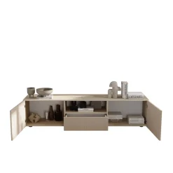 3S. x Home Meuble TV en Panneau de particules Bois blanc Online