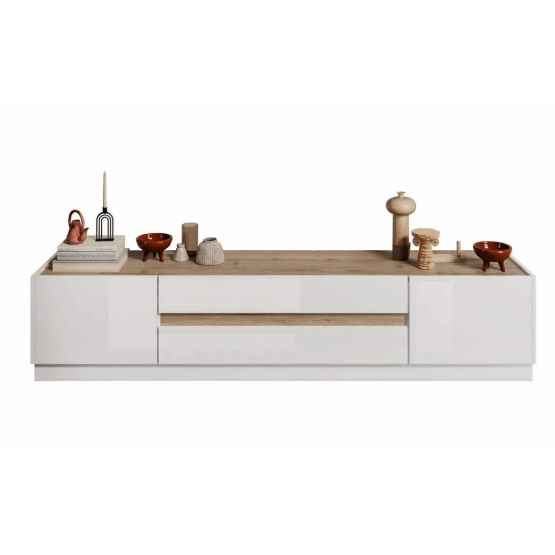 3S. x Home Meuble TV FANTASY blanc laqué Clearance