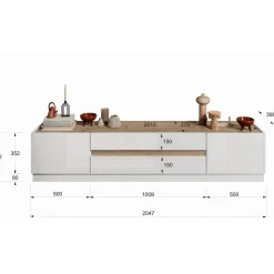 3S. x Home Meuble TV FANTASY blanc laqué Clearance