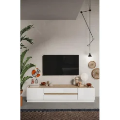 3S. x Home Meuble TV FANTASY blanc laqué Clearance