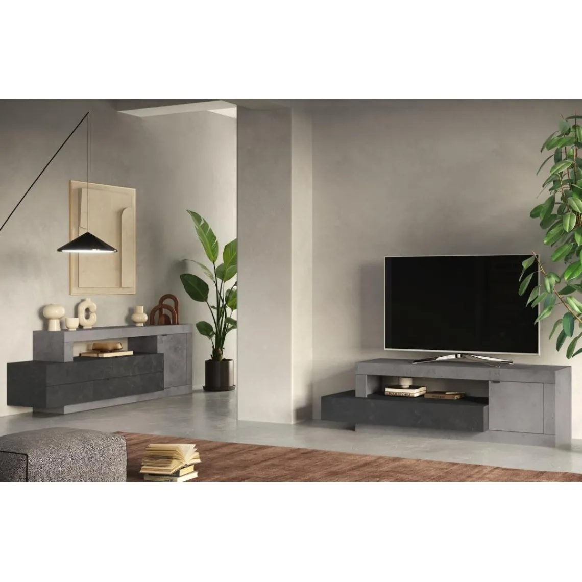 3S. x Home Meuble TV FREEDOM 1 porte 1 tiroir Hot