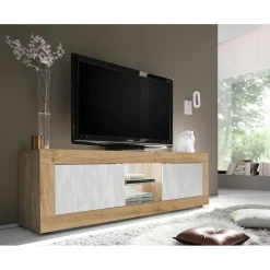 3S. x Home Meuble TV grande 2 portes sans éclairage Hot