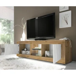 3S. x Home Meuble TV grande 2 portes sans éclairage Hot