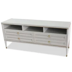 3S. x Home Meuble TV élégant 4 tiroirs Beige clair et Or Online