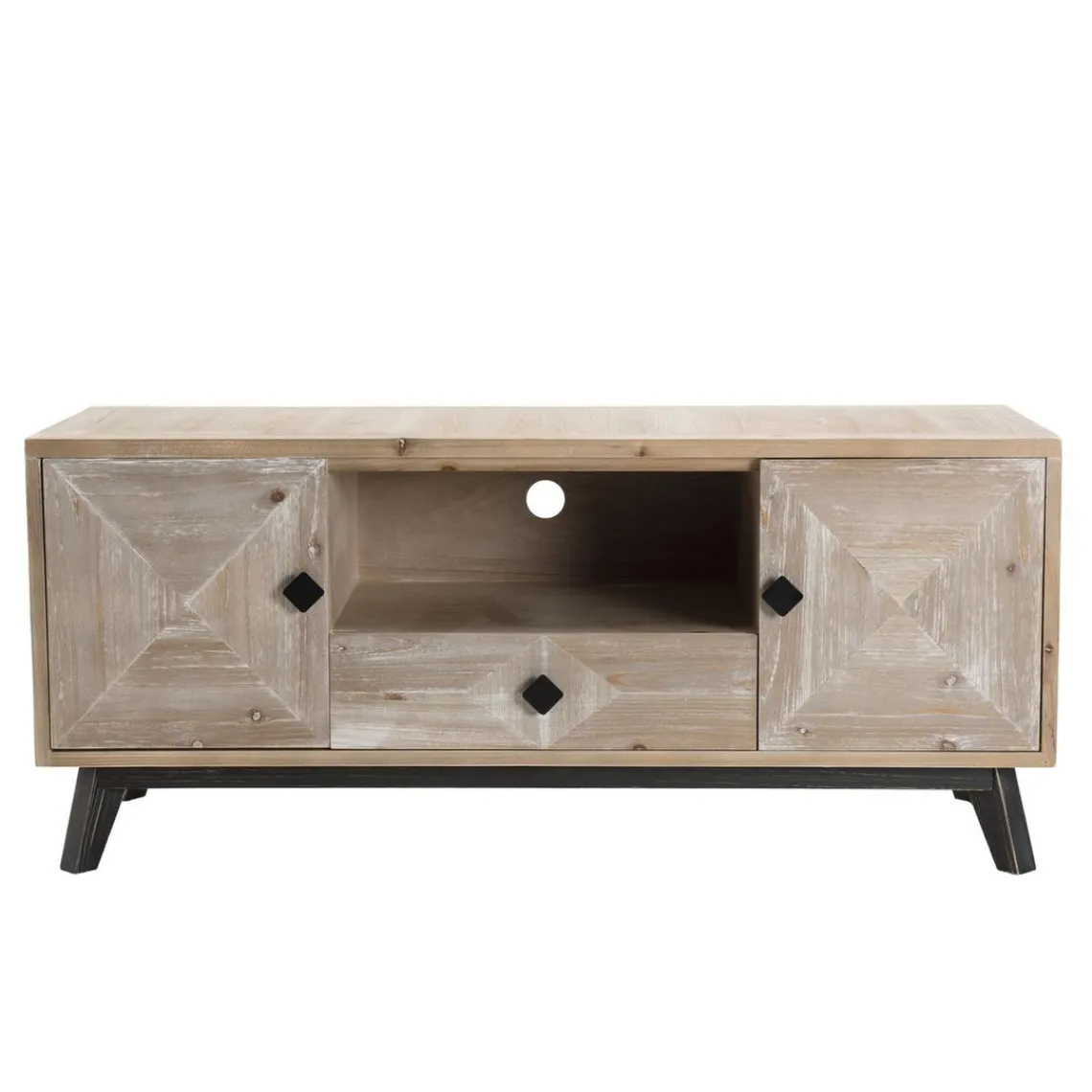 Macabane Meuble Tv MANDY Scandi 2 Portes 1 Tiroir 1 Niche Online